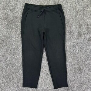 Lululemon City Sleek Sweatpant Women 8 Black Drawstring Waist Comfortable Casual